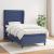 Pat box spring cu saltea, albastru, 100x200 cm, textil GartenMobel Dekor