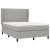 Pat box spring cu saltea, gri deschis, 140x190 cm, textil GartenMobel Dekor