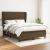 Pat continental cu saltea, maro închis, 140x200 cm, textil GartenMobel Dekor