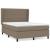 Pat continental cu saltea gri taupe 140x200 cm material textil GartenMobel Dekor