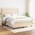 Pat continental cu saltea, crem, 140x200 cm, material textil GartenMobel Dekor