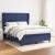 Pat continental cu saltea, albastru, 140x200cm, material textil GartenMobel Dekor