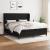 Pat box spring cu saltea, negru, 160x200 cm, textil GartenMobel Dekor