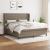 Pat box spring cu saltea, gri taupe, 160x200 cm material textil GartenMobel Dekor