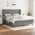 Pat box spring cu saltea, gri închis, 180x200 cm, textil GartenMobel Dekor