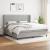 Pat box spring cu saltea, gri deschis, 200x200 cm, textil GartenMobel Dekor