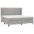 Pat box spring cu saltea, gri deschis, 200x200 cm, textil GartenMobel Dekor