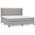 Pat box spring cu saltea, gri deschis, 200x200 cm, textil GartenMobel Dekor