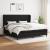 Pat box spring cu saltea, negru, 200x200 cm, textil GartenMobel Dekor