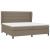 Pat box spring cu saltea, gri taupe, 200x200 cm, textil GartenMobel Dekor