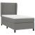 Pat box spring cu saltea, gri închis, 80x200 cm, textil GartenMobel Dekor