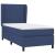 Pat box spring cu saltea, albastru, 80x200 cm, textil GartenMobel Dekor
