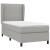 Pat box spring cu saltea, gri deschis, 90x190 cm, textil GartenMobel Dekor