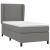 Pat box spring cu saltea, gri închis, 90x190 cm, textil GartenMobel Dekor
