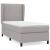 Pat box spring cu saltea, gri deschis, 90x200 cm, textil GartenMobel Dekor