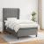 Pat box spring cu saltea, gri închis, 90x200 cm, textil GartenMobel Dekor