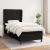 Pat box spring cu saltea, negru, 90x200 cm, textil GartenMobel Dekor