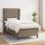 Pat box spring cu saltea, gri taupe, 90x200 cm, textil GartenMobel Dekor