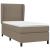 Pat box spring cu saltea, gri taupe, 90x200 cm, textil GartenMobel Dekor