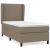 Pat box spring cu saltea, gri taupe, 90x200 cm, textil GartenMobel Dekor