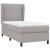 Pat box spring cu saltea, gri deschis, 100x200 cm, textil GartenMobel Dekor
