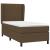 Pat box spring cu saltea, maro închis, 100x200 cm, textil GartenMobel Dekor