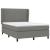 Pat box spring cu saltea, gri închis, 140x190 cm, textil GartenMobel Dekor