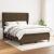 Pat box spring cu saltea, maro închis, 140x200 cm, textil GartenMobel Dekor