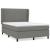 Pat box spring cu saltea, gri închis, 140x200 cm, textil GartenMobel Dekor