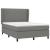Pat box spring cu saltea, gri închis, 140x200 cm, textil GartenMobel Dekor