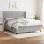 Pat continental cu saltea, gri deschis, 160x200 cm, textil GartenMobel Dekor