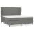 Pat box spring cu saltea, gri închis, 180x200 cm, textil GartenMobel Dekor
