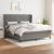 Pat box spring cu saltea, gri închis, 180x200 cm, textil GartenMobel Dekor