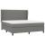 Pat box spring cu saltea, gri închis, 180x200 cm, textil GartenMobel Dekor