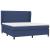 Pat box spring cu saltea, albastru, 180x200 cm, material textil GartenMobel Dekor