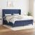 Pat box spring cu saltea, albastru, 180x200 cm, material textil GartenMobel Dekor