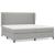 Pat box spring cu saltea, gri deschis, 200x200 cm, textil GartenMobel Dekor