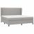 Pat box spring cu saltea, gri deschis, 200x200 cm, textil GartenMobel Dekor
