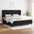 Pat box spring cu saltea, negru, 200x200 cm, textil GartenMobel Dekor