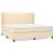 Pat box spring cu saltea, crem, 200x200 cm, textil GartenMobel Dekor