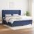 Pat box spring cu saltea, albastru, 200x200 cm, textil GartenMobel Dekor