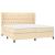 Pat box spring cu saltea, crem, 200x200 cm, textil GartenMobel Dekor