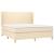 Pat box spring cu saltea, crem, 160x200 cm, material textil GartenMobel Dekor