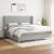 Pat box spring cu saltea, gri deschis, 200x200 cm, textil GartenMobel Dekor