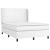 Pat box spring cu saltea, alb, 140x190 cm, piele ecologică GartenMobel Dekor