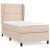 Pat box spring cu saltea, cappuccino, 90x190 cm piele ecologică GartenMobel Dekor