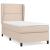 Pat box spring cu saltea, cappuccino, 90x200 cm piele ecologică GartenMobel Dekor