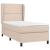 Pat box spring cu saltea, cappuccino, 90x200 cm piele ecologică GartenMobel Dekor