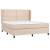 Pat box spring cu saltea, cappuccino, 180x200cm piele ecologică GartenMobel Dekor