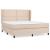 Pat box spring cu saltea, cappuccino, 180x200cm piele ecologică GartenMobel Dekor